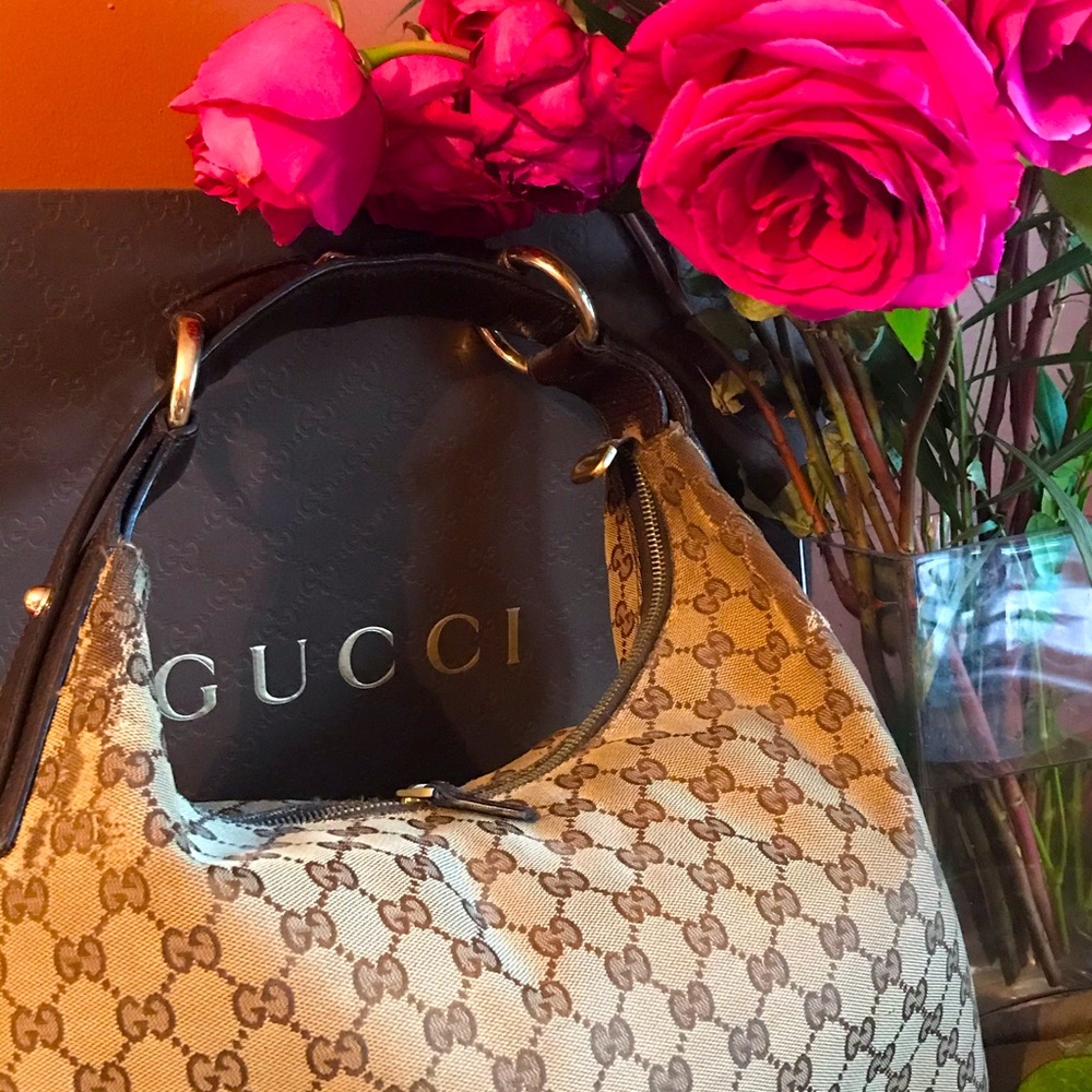 GUCCI HORSE-BIT GG HOBO BAG 💼 GREAT PRICE 🔥 🔥 🔥